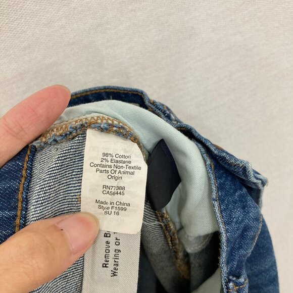 Madewell size 26 Medium Wash 10" High Riser Demi Boot Jeans Fringe Boho - Picture 4 of 11